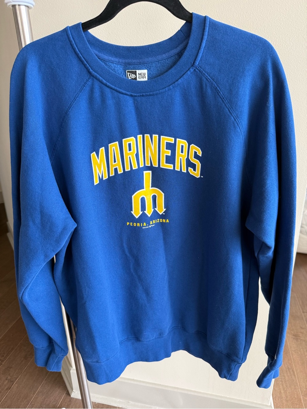 New Era Royal Blue Crewneck Sweatshirt with White Label